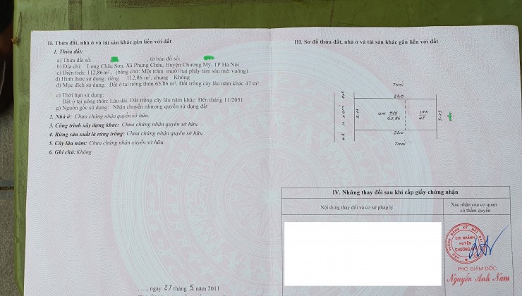 Cần Bán 112m Đất Phụng Châu Đường Ô Tô Giá 1.4 Tỷ Có Thương Lượng